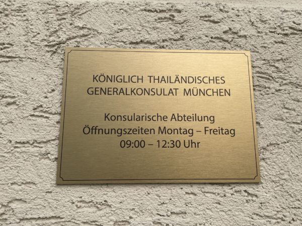 Königlich Thailändisches Generalkonsulat Öffnungszeiten